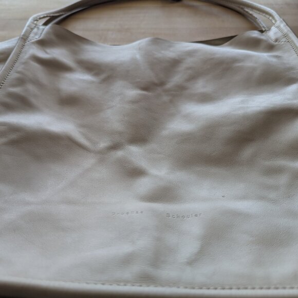 AUTH Proenza Schouler Extra Large Super Glass Tote Bag Ivory Leather Certificate - Picture 10 of 16